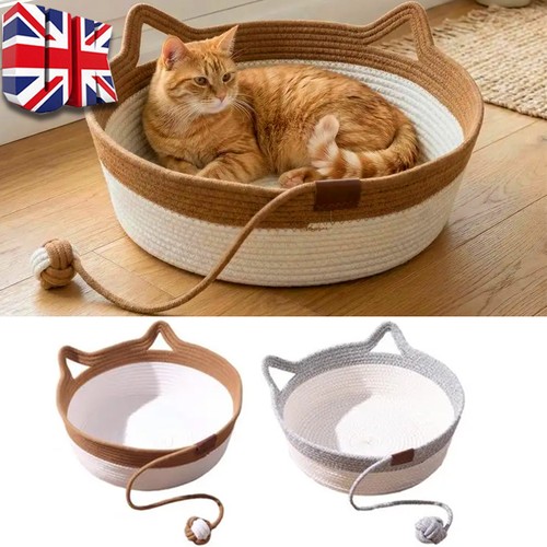 Cotton rope cat bed with - cotton,