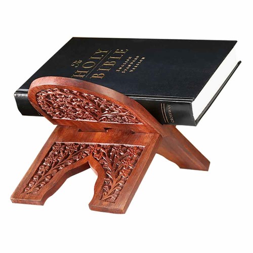 Rosewood carved bible stand - carved,