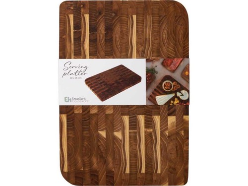 Teak wood serving tray - wood,