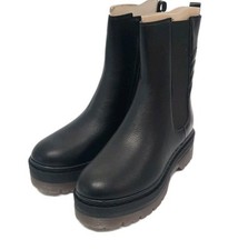 CATWALK BLACK Faux Leather PLATFORM Womens Boots SIZE UK 3 EU 36 REF SH1