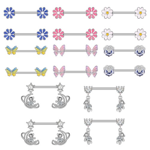 Pair cute flower nipple - pair,