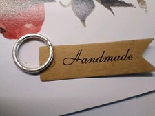 pure silver halo ring, Sand