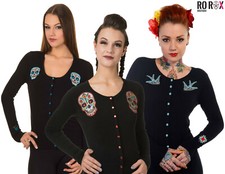 Banned Cardigan Skull Swallow