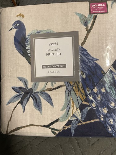 Dunelm double peacock duvet - double,