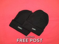 MENS BEANIE HAT BLACK THERMAL