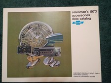 1973 CHEVROLET CAR & TRUCK CUSTOM FEATURE ACCESSORIES DEALER ALBUM CAMARO+ ORIG!