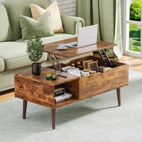 Rustic brown lift top coffee - lift,