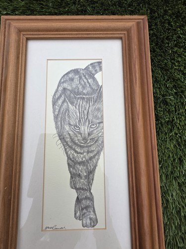 Cat art wall hanging picture - cat,