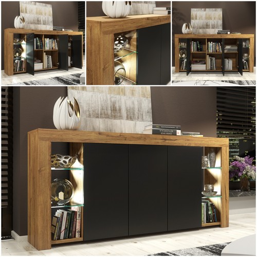 Sideboard 164cm dark oak - dark, |
