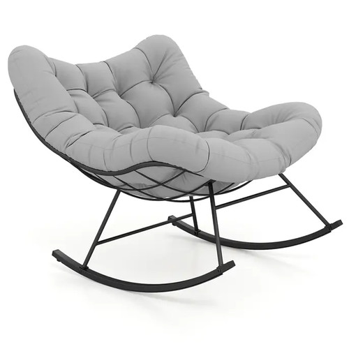 Oversized wicker rocking egg - oversized,