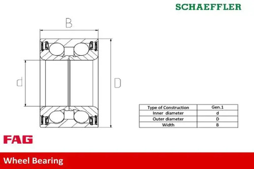 Wheel bearing 713 - , 90