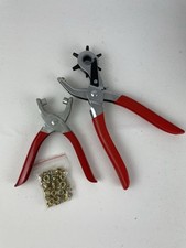 EYELET PLIERS TOOLS with EYELETS HOLE PUNCH ANY MATERIAL/ CRAFTS