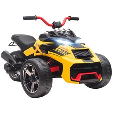 12V Kids Electric Ride On Car Battery Powered Ride On ATV Wheeled Toys Yellow