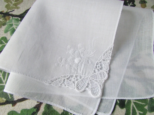 Vintage handkerchief hankie - handkerchief,