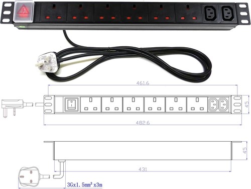Way power distribution - 19",