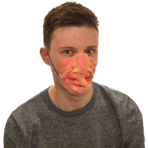 Latex half mask elephant trunk - half,