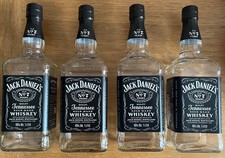 4 x Empty Jack Daniels 1 Litre
