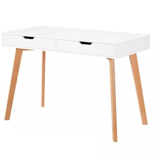 Wooden computer desk - computer,