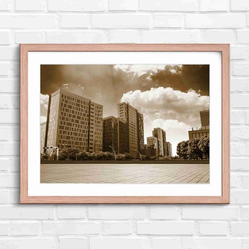Modern city skyline and office - modern,