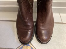 J J HEITOR BROWN LEATHER BOOTS MADE IN PORTUGAL  SIZE 7.5 EUR 41,