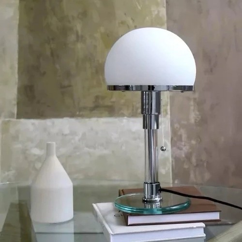Bauhaus chrome table lamp - table,
