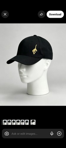 Monkeys black cap gold - black, —
