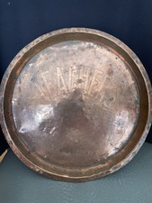 Vintage Teachers Highland Cream Whisky Advertising Copper Tray  12 Inches Wide