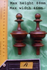 da type A - Pair stained wood vienna regulator wall clock FINIALS DIY