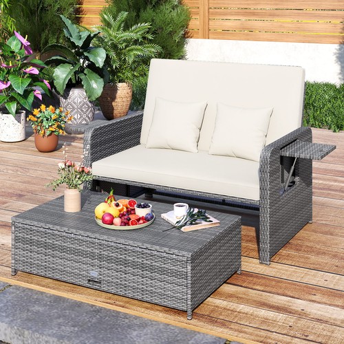 Wicker outdoor daybed with - outdoor,