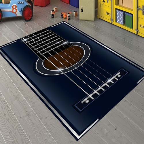 Guitar rug acoustic - rug,3d,