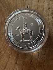 2020 Canada 2oz $10 Royal Canadian Mounted Police RCMP Silver Bullion Coin 