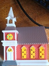 Red Plastic Miniature Church