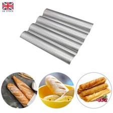 Non-stick Stainless Steel 4 Wave French Bread Baking Tray Baguette Bake Mold Pan