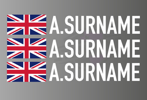 Driver name stickers - 3,