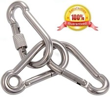 Stainless steel carabiner - steel,