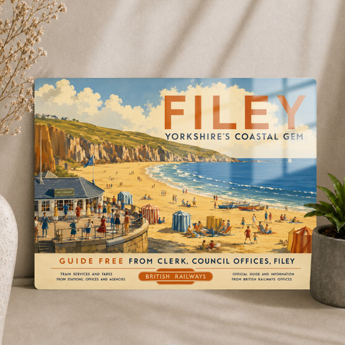 Filey yorkshire travel - yorkshire, retro