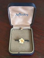 Vintage Aynsley Floral Brooch Pin Porcelain Flower Design - New in box