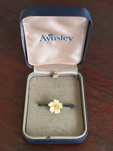 Vintage aynsley floral brooch - vintage,