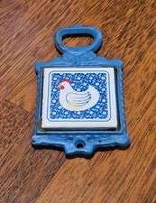 Vintage Blue Cast Iron Metal