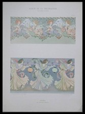 WOMEN AND FLOWERS - 1901 PRINT