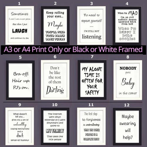 Funny print poster quote - funny,