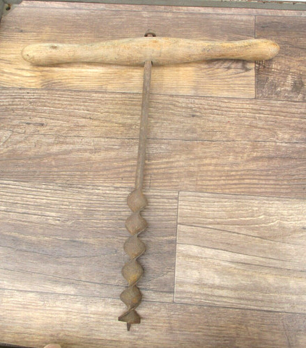 Antique wood handle - wood,