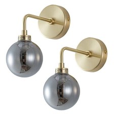 Set of 2 Modern Satin Brass