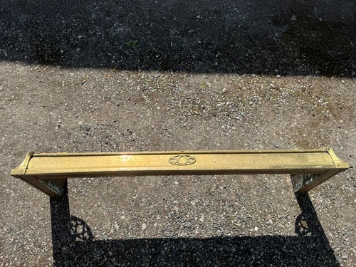 Antique brass fireplace fender - antique,