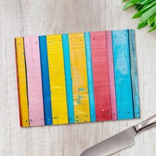 Multicolour Wood Paint Stripes