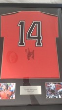 Framed Johan Cruyff signed Holland shirt with COA