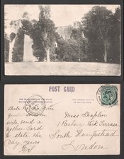 1904 KEVII Semley Shaftesbury, Salisbury Cancels on Old Wardour Castle Postcard
