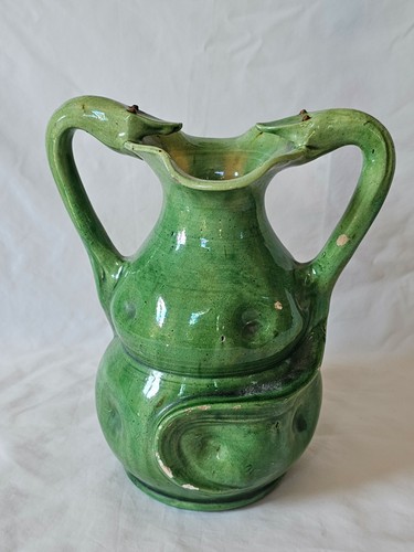 Belgian art pottery twin - art,