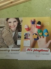 Women’s Country Tweed Lace Mittens & Kids Finger Puppets Knitting Patterns