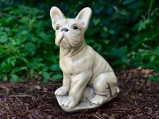 Modern bulldog figurine Concrete cute bulldog statue Dog garden decor Custom dog